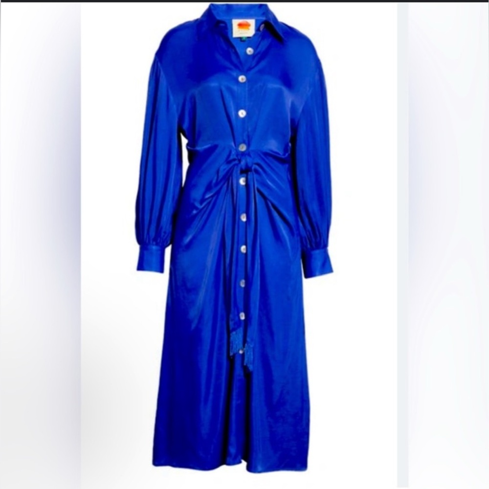 FARM Rio Vibrant Blue Long Sleeve Dress